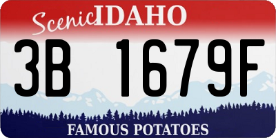ID license plate 3B1679F