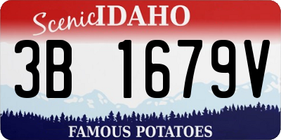 ID license plate 3B1679V