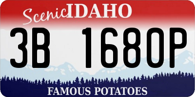 ID license plate 3B1680P
