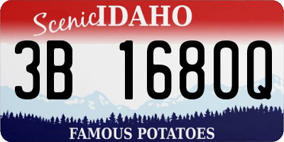 ID license plate 3B1680Q