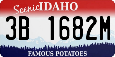 ID license plate 3B1682M