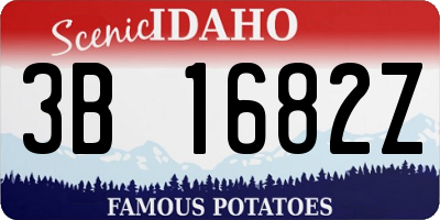 ID license plate 3B1682Z