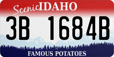 ID license plate 3B1684B
