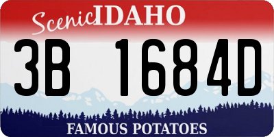 ID license plate 3B1684D