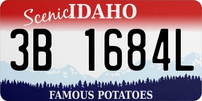 ID license plate 3B1684L