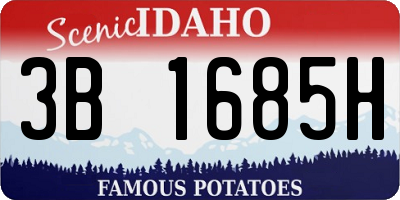 ID license plate 3B1685H