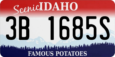 ID license plate 3B1685S