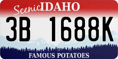ID license plate 3B1688K