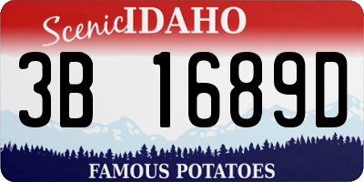 ID license plate 3B1689D