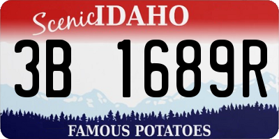 ID license plate 3B1689R