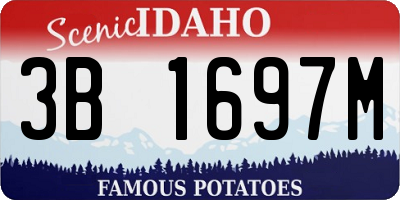 ID license plate 3B1697M