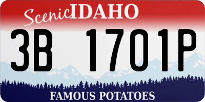 ID license plate 3B1701P