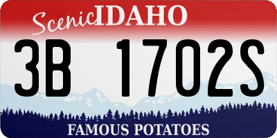 ID license plate 3B1702S