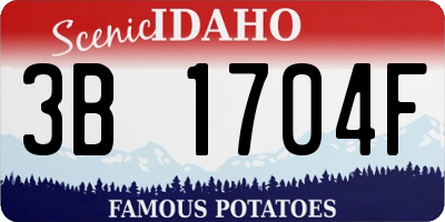 ID license plate 3B1704F