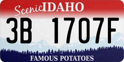 ID license plate 3B1707F