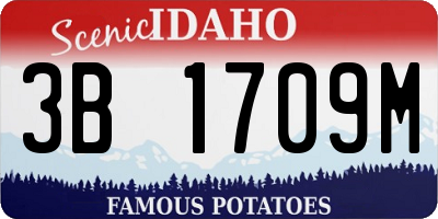 ID license plate 3B1709M