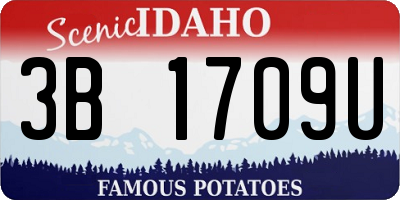 ID license plate 3B1709U