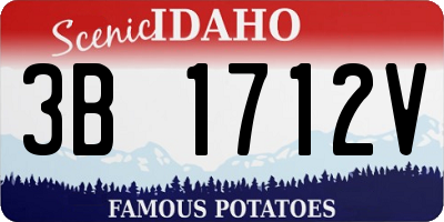 ID license plate 3B1712V