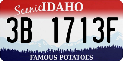 ID license plate 3B1713F