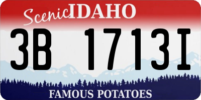ID license plate 3B1713I