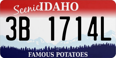 ID license plate 3B1714L