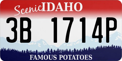 ID license plate 3B1714P