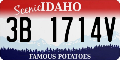 ID license plate 3B1714V