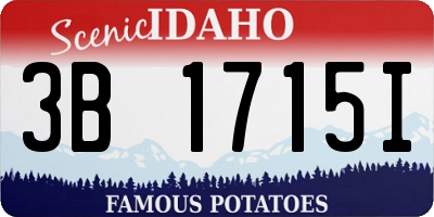 ID license plate 3B1715I