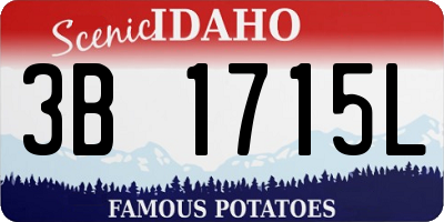 ID license plate 3B1715L