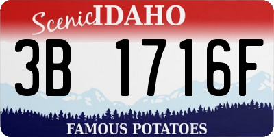 ID license plate 3B1716F