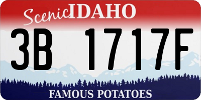ID license plate 3B1717F
