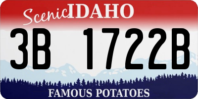 ID license plate 3B1722B