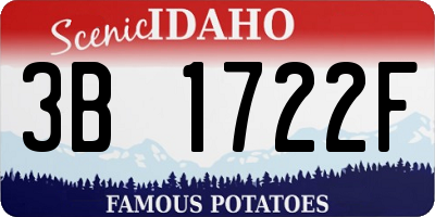 ID license plate 3B1722F