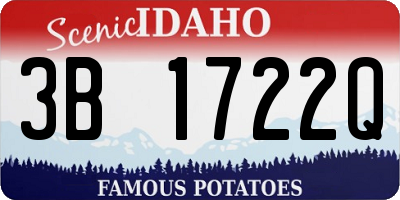 ID license plate 3B1722Q