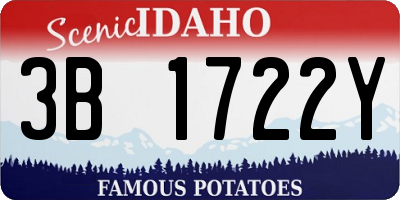ID license plate 3B1722Y