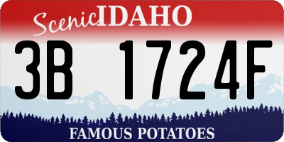 ID license plate 3B1724F
