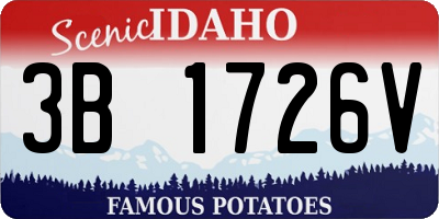 ID license plate 3B1726V