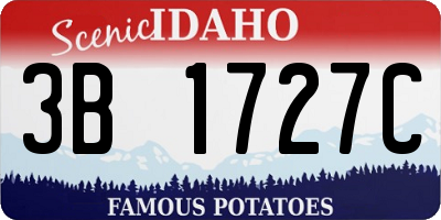 ID license plate 3B1727C