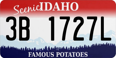 ID license plate 3B1727L