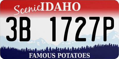 ID license plate 3B1727P