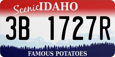 ID license plate 3B1727R