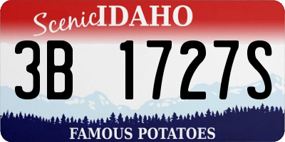 ID license plate 3B1727S