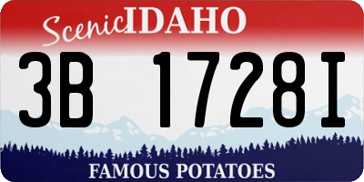 ID license plate 3B1728I