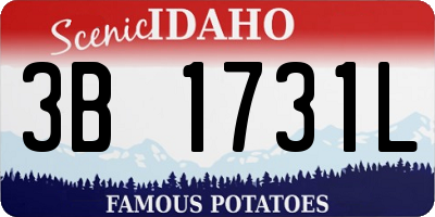 ID license plate 3B1731L