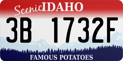 ID license plate 3B1732F