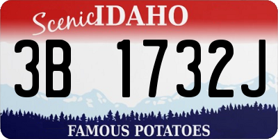 ID license plate 3B1732J