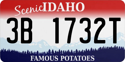 ID license plate 3B1732T