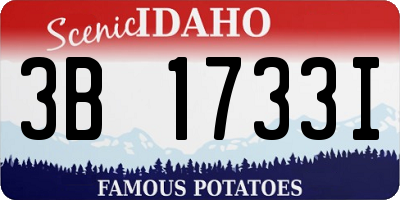 ID license plate 3B1733I