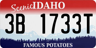 ID license plate 3B1733T