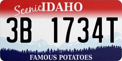 ID license plate 3B1734T